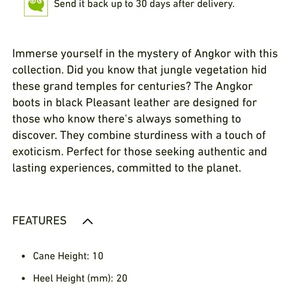 El Naturalista Angkor N917 Sustainable Boots Leather Size 37 Size 6.5 Hiking - Picture 10 of 10